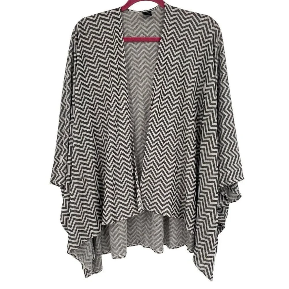 Kelly & Katie Women’s Kimono Light Knit Open Cardigan Chevron Rayon OS